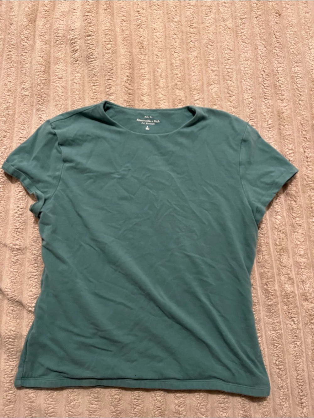 Abercrombie & Fitch Women's Sea Green Short Sleeve Crew Tee